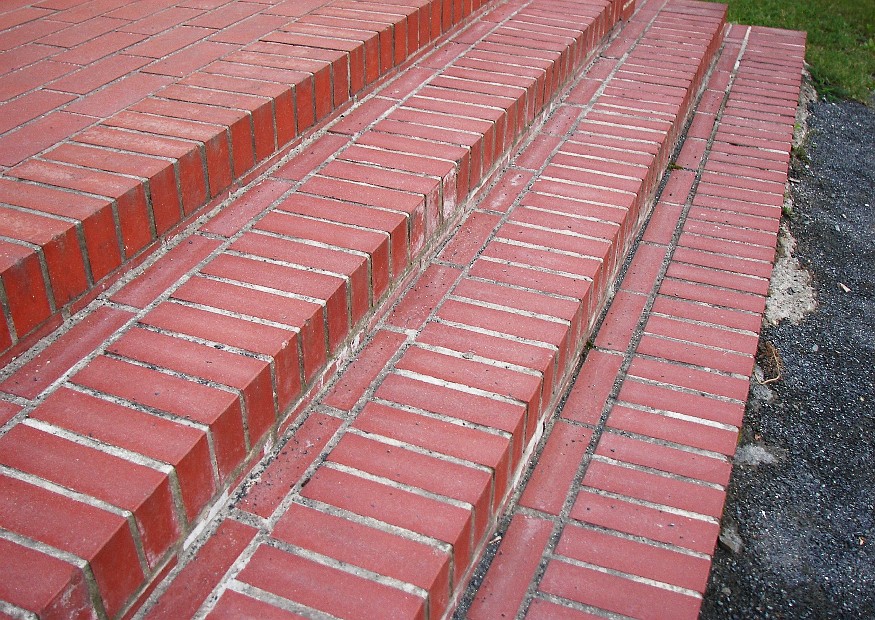 gemauerte Klinkerziegel-Treppe