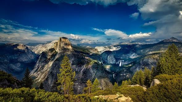 tpsdave Yosemite-Nationalpark Berge Felsen Wolken