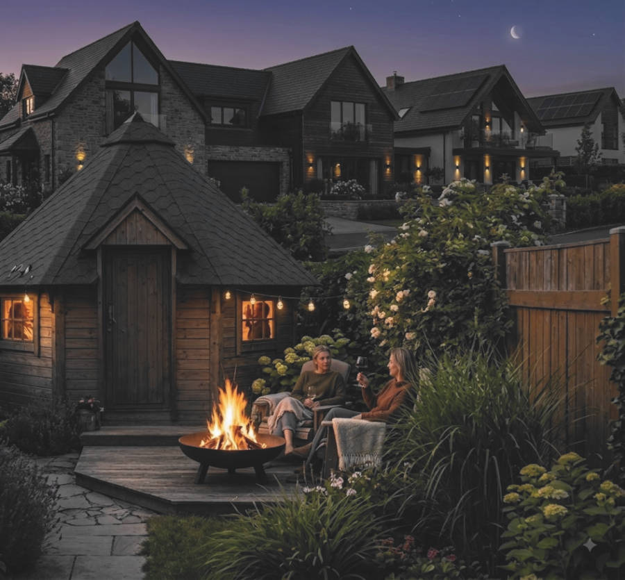 Grillhütte im Hausgarten