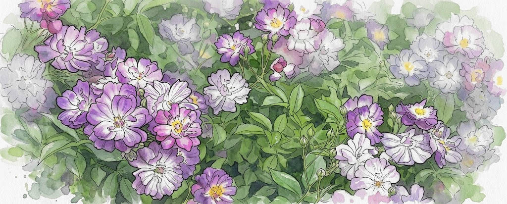 Ramblerrose Veilchenblau
