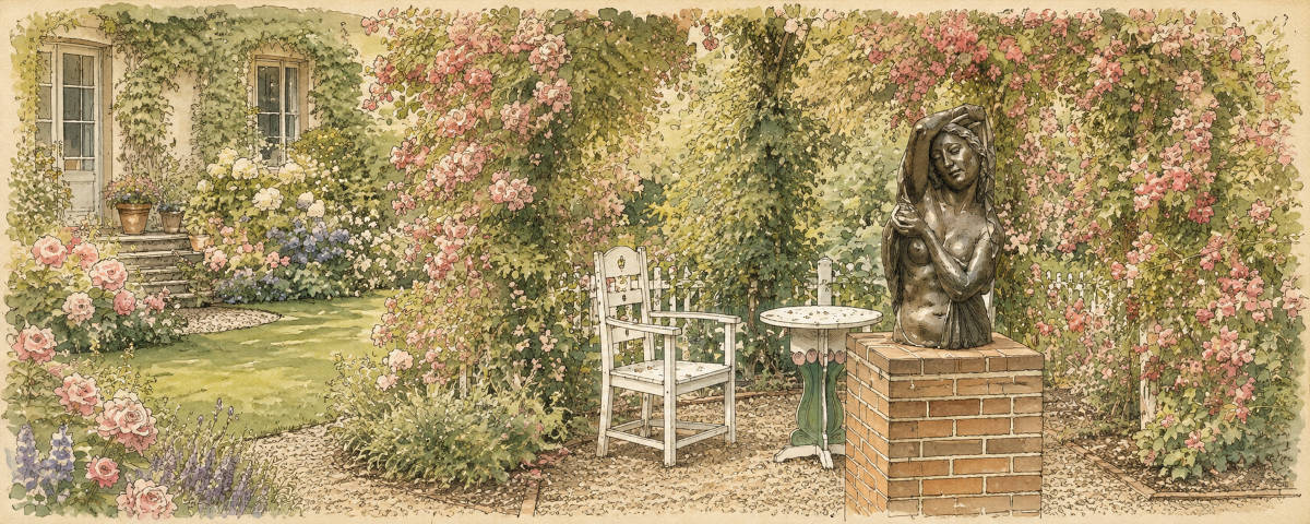 Kleiner Rosengarten am Haus